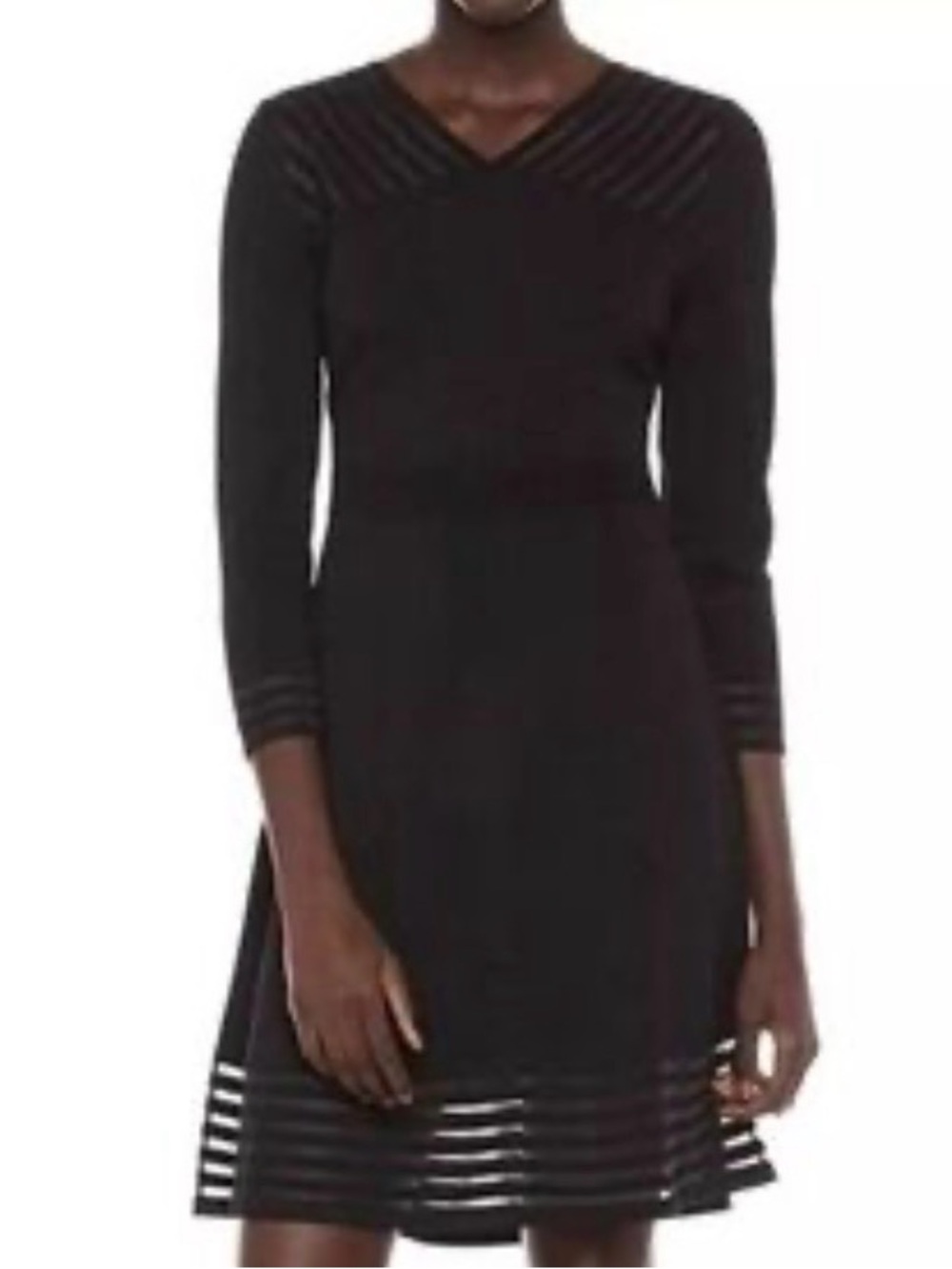 Calvin Klein Jeans Black Bandage Dress, Mesh Panels, Size Medium